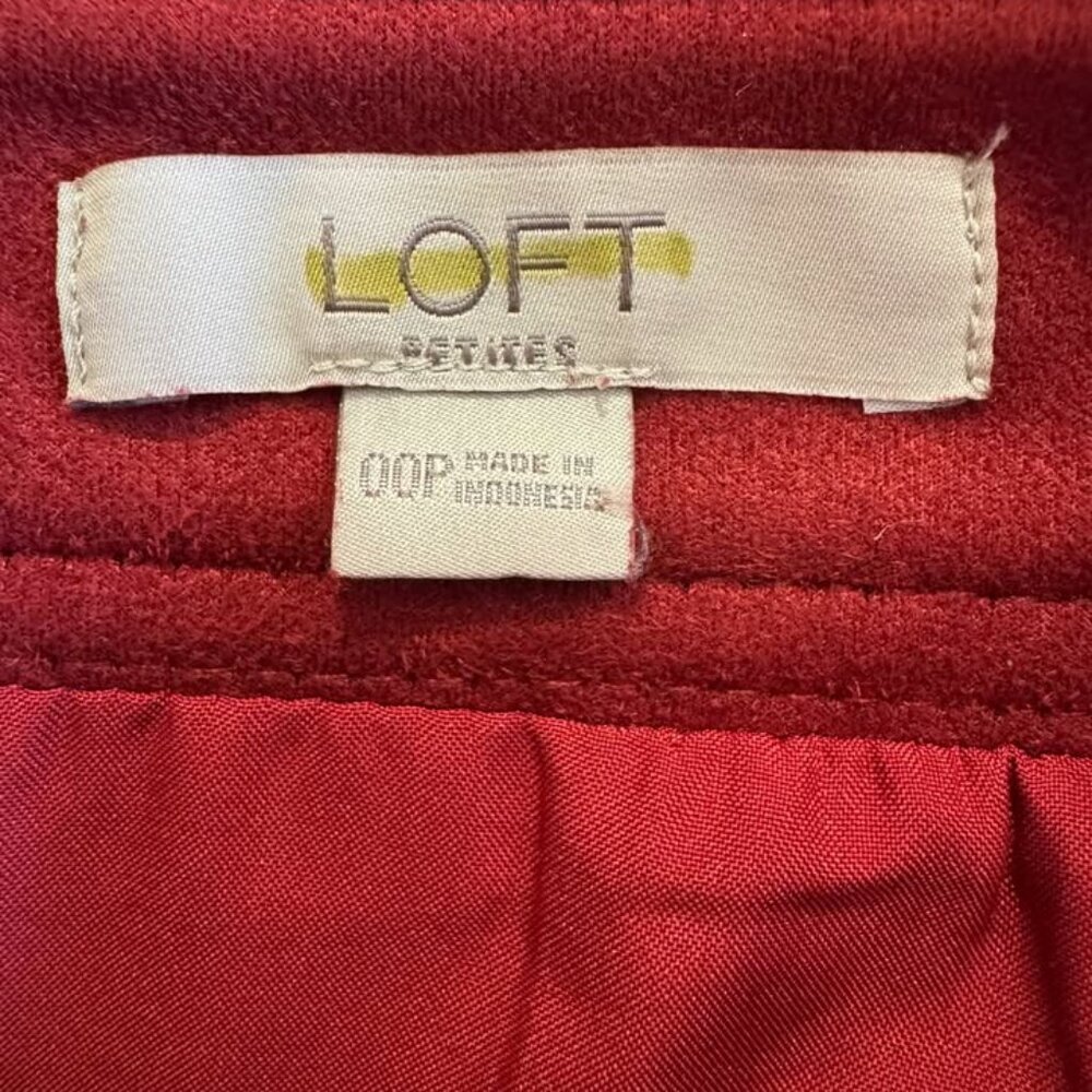 Ann Taylor LOFT Vintage Red Suede A-Line Skirt - Picture 5 of 6